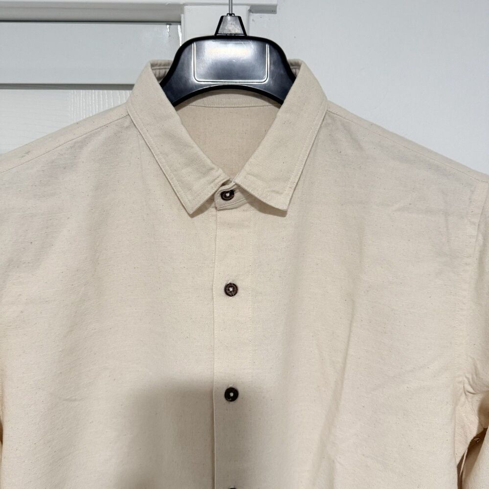 Industry Of All Nations Unisex Pondi Shirt Unbleached/Undyed Sz M NWT